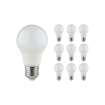 Lot 10x LED E27 Poire Dépolie 8.5W 806lm - 830 | Remplacement 60W